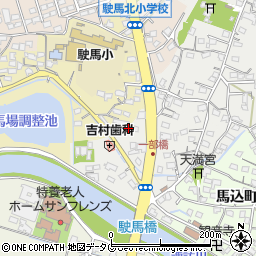 福岡県大牟田市一部町周辺の地図