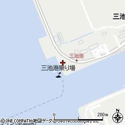 高速船三池島原ライン　三池港・大牟田営業所周辺の地図