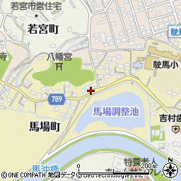 福岡県大牟田市馬場町周辺の地図