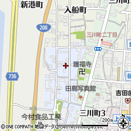 福岡県大牟田市高砂町周辺の地図