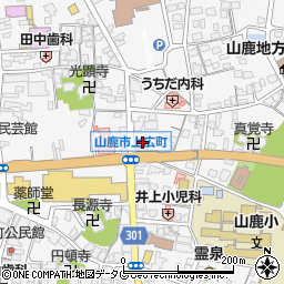 熊本銀行山鹿支店周辺の地図
