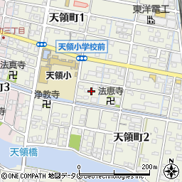 福岡県大牟田市天領町周辺の地図