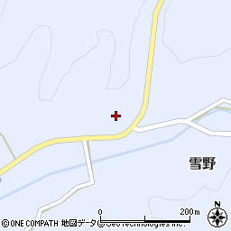 熊本県菊池市雪野1647周辺の地図