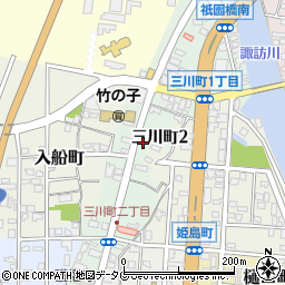 福岡県大牟田市三川町2丁目39周辺の地図