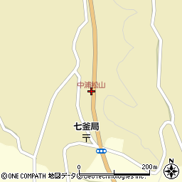 中浦松山周辺の地図