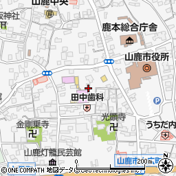 熊本県山鹿市山鹿周辺の地図