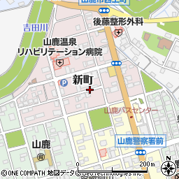 熊本県山鹿市新町周辺の地図