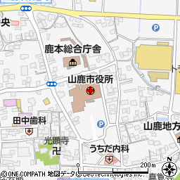 熊本県山鹿市周辺の地図