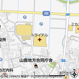 スーパーセンタートライアル山鹿店周辺の地図
