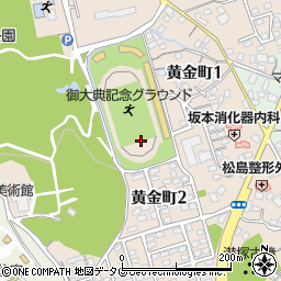 福岡県大牟田市黄金町周辺の地図