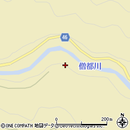 僧都川周辺の地図