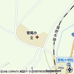 豊後大野市立菅尾小学校周辺の地図
