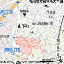 福岡県大牟田市山下町周辺の地図