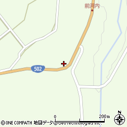 大分県臼杵市野津町大字前河内1630周辺の地図