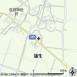 熊本県山鹿市蒲生308周辺の地図
