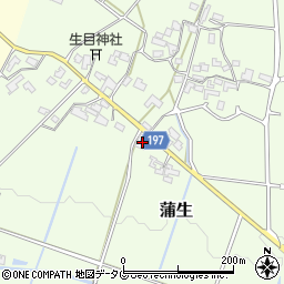 熊本県山鹿市蒲生315周辺の地図