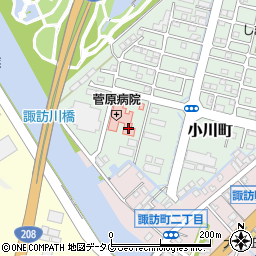 菅原病院周辺の地図