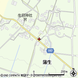 熊本県山鹿市蒲生103周辺の地図