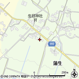 熊本県山鹿市蒲生88周辺の地図