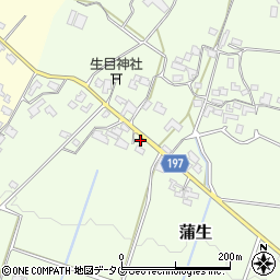 熊本県山鹿市蒲生89周辺の地図