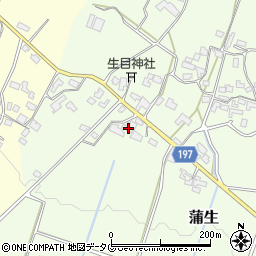 熊本県山鹿市蒲生86周辺の地図