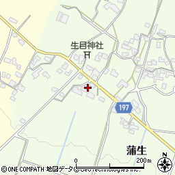 熊本県山鹿市蒲生90周辺の地図