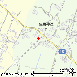 熊本県山鹿市蒲生84周辺の地図