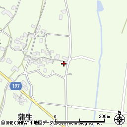 熊本県山鹿市蒲生260周辺の地図