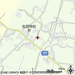 熊本県山鹿市蒲生105周辺の地図