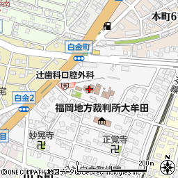 大牟田拘置支所周辺の地図