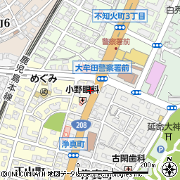 大牟田浄真郵便局周辺の地図