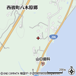長崎県西海市西彼町八木原郷1538周辺の地図