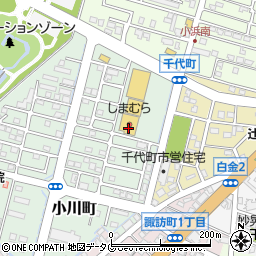 福岡県大牟田市小川町周辺の地図