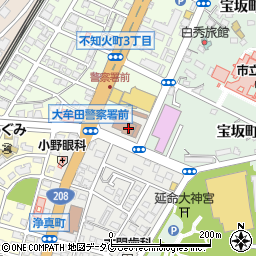 大牟田警察署周辺の地図