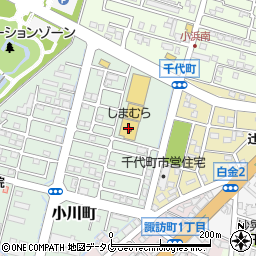 ファッションセンターしまむら大牟田南店周辺の地図