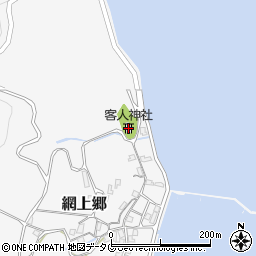 客人神社周辺の地図