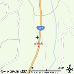 大分県臼杵市野津町大字前河内1883周辺の地図
