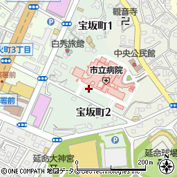 福岡県大牟田市宝坂町周辺の地図