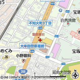 ココカラファイン大牟田不知火店周辺の地図