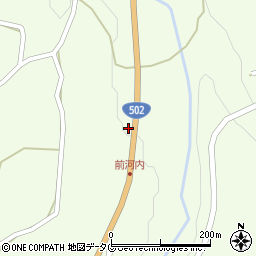 大分県臼杵市野津町大字前河内1887周辺の地図