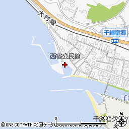 西宿公民館周辺の地図