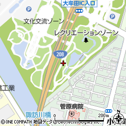 諏訪公園トイレ４周辺の地図