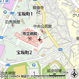 大牟田市立病院周辺の地図
