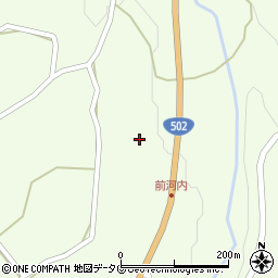 大分県臼杵市野津町大字前河内1500周辺の地図