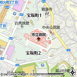 大牟田市立病院周辺の地図