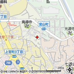 福岡県大牟田市真道寺町52周辺の地図