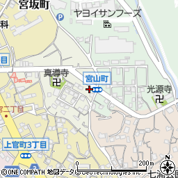 福岡県大牟田市真道寺町19周辺の地図