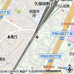 東峰大牟田駅南周辺の地図