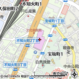大牟田市文化振興財団大牟田文化会館周辺の地図