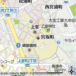 福岡県大牟田市宮坂町13周辺の地図